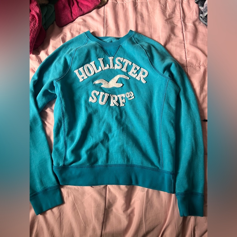 Hollister Teal Crew Neck Sweater